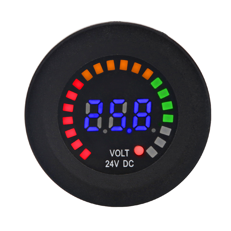 Battery Load Tester - 24V 12V DC 전압계 컬러 LED