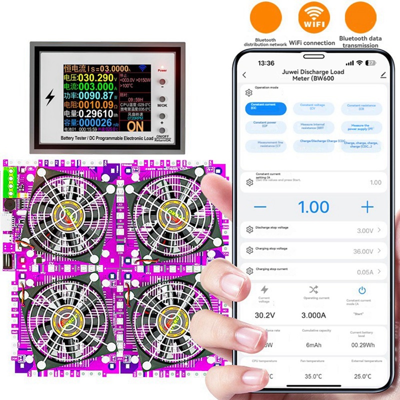 Battery Load Tester - BW600 150W WiFi 블루투스 전자 부하