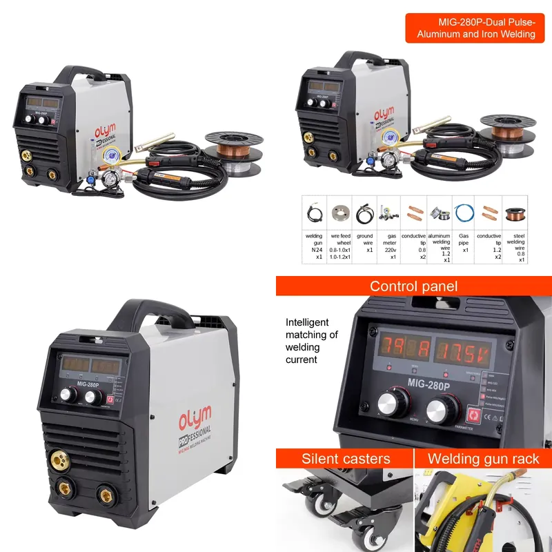 Tig Welder Machine - MIG 280 펄스 인버터 용접기 알루미늄