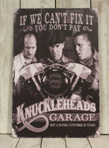 Knuckleheads Garage Tin Metal  - Auto Repair Shop Signs 리뷰 및 가격