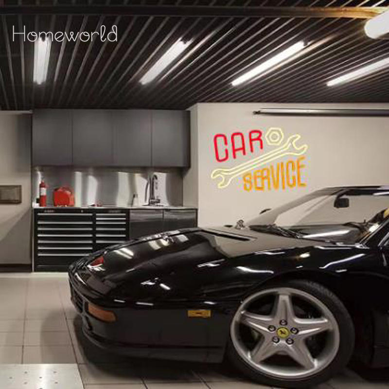 자동차 정비소 네온사인 따뜻한 백색 LED 렌치 아이콘 - Auto Repair Shop Signs 리뷰 및 가격