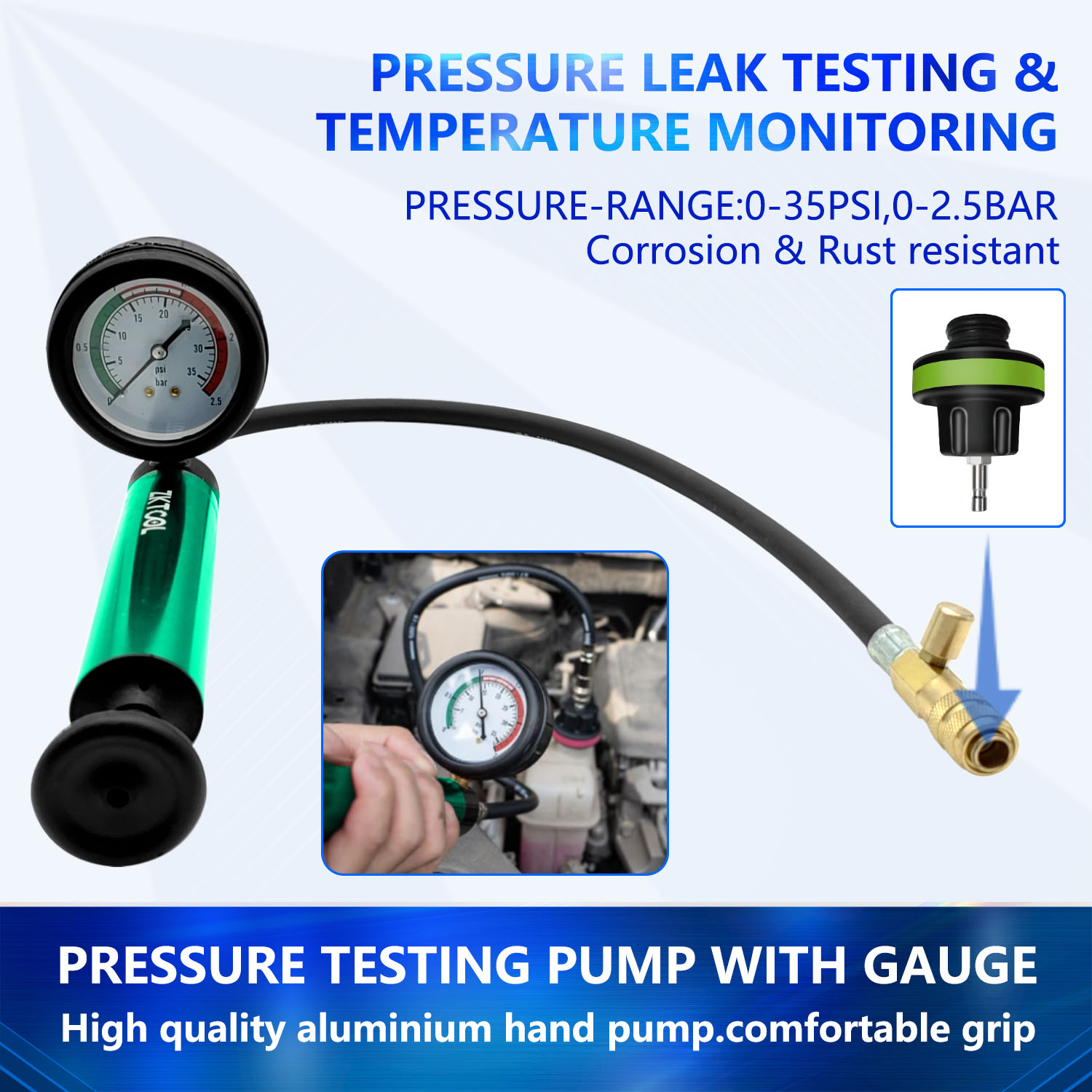 알루미늄 자동차 냉각 시스템 라디에이터 압력 테스트 도 - Radiator Pressure Tester 리뷰 및 가격