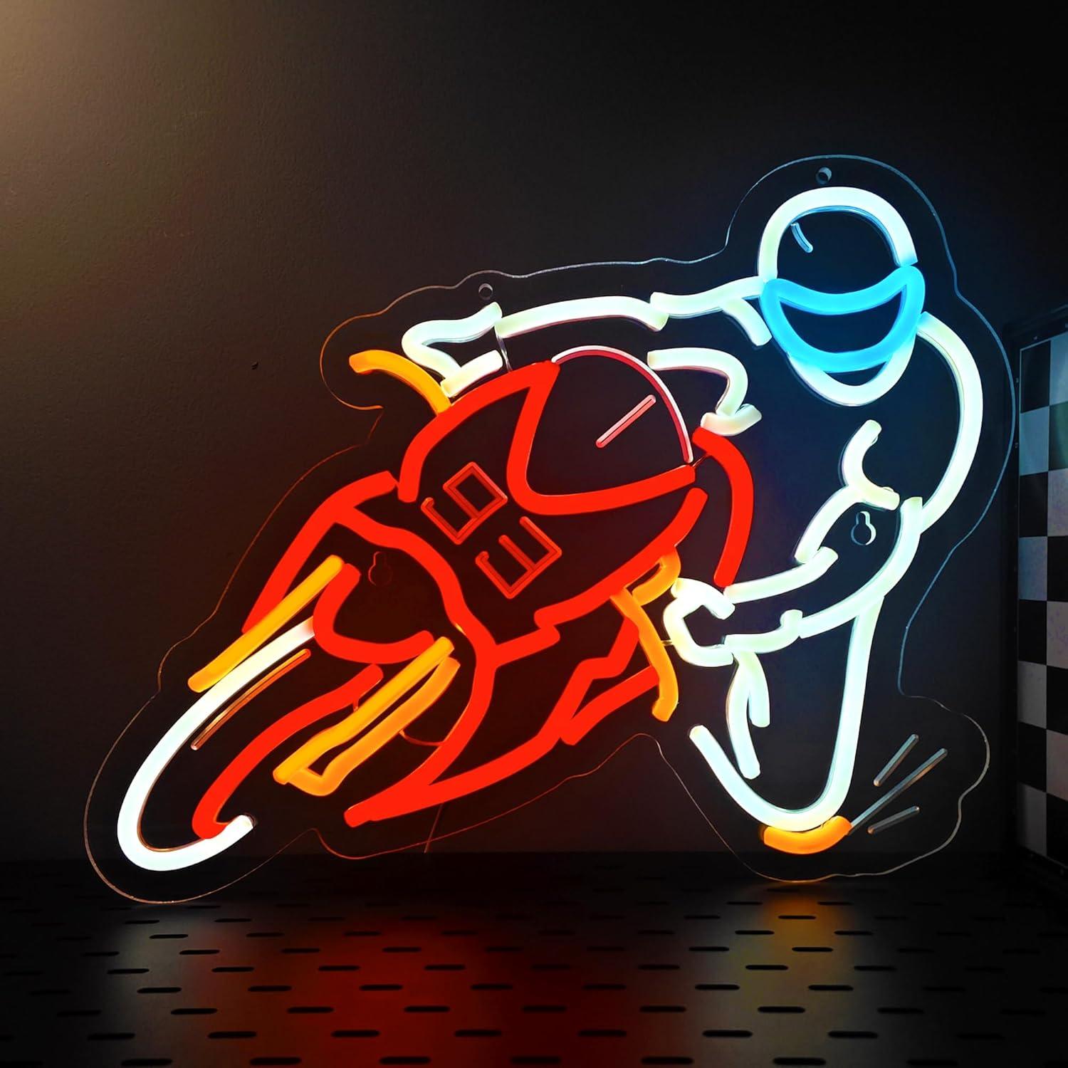 오토바이 레이싱 코너링 네온사인 USB 디밍 가능 네온 - Auto Repair Shop Signs 리뷰 및 가격