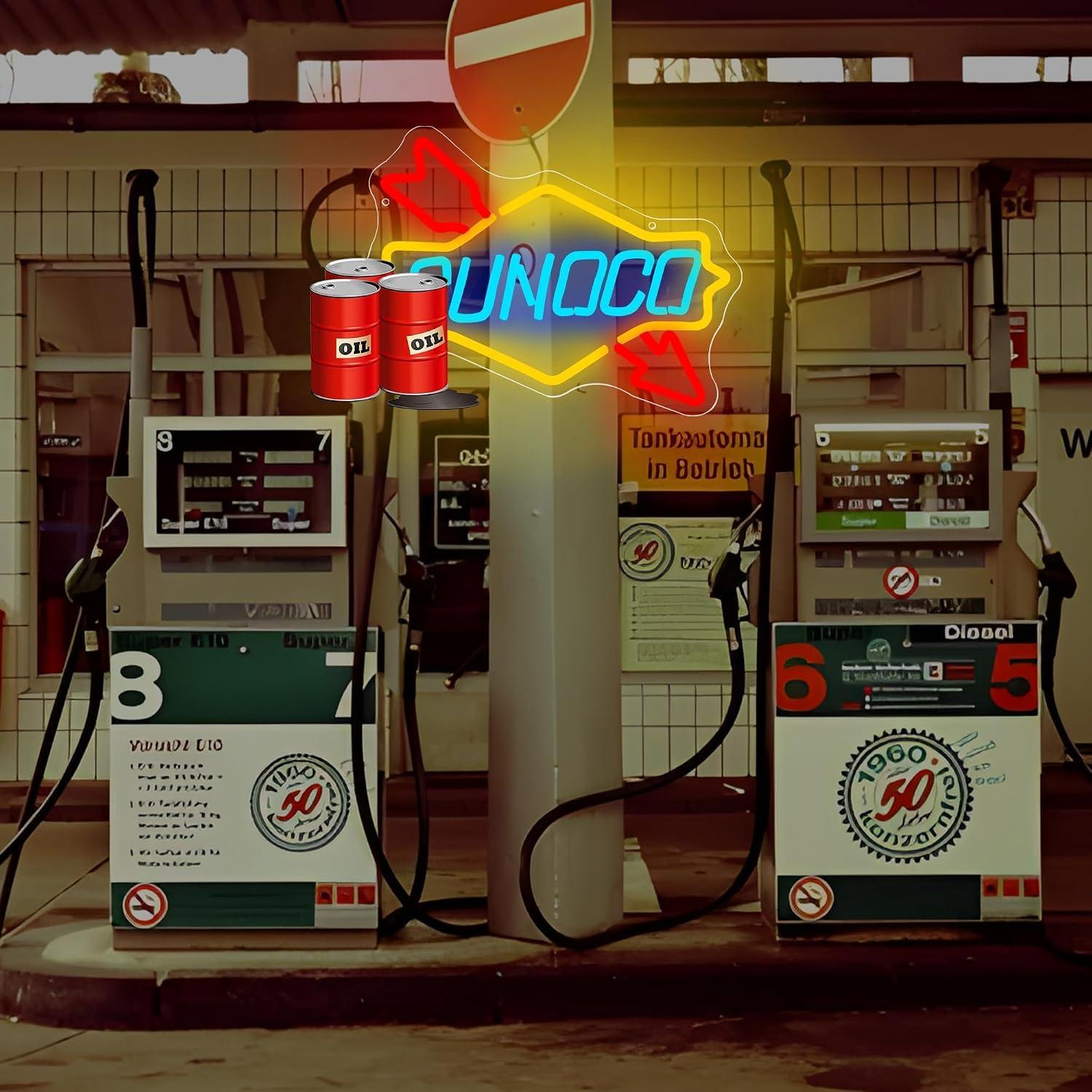 주유소 네온사인 오일 USB 디밍 가능 LED 조명,  - Auto Repair Shop Signs 리뷰 및 가격